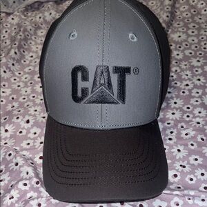 Gray and Black Cap CAT caterpillar trucker hat NWOT